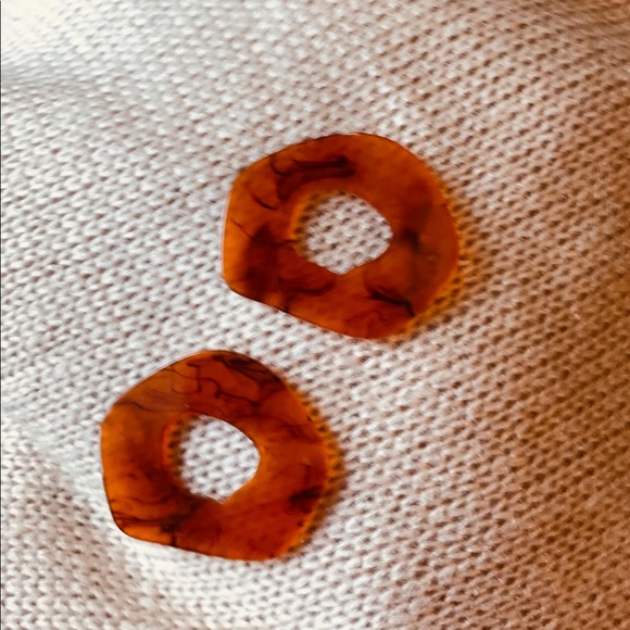 Acetate Oval Statement Earrings - Picture 7 of 7